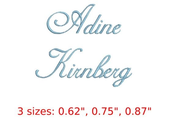 Adine Kirnberg Embroidery Font