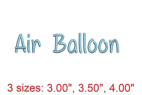 Air Balloon Embroidery Font