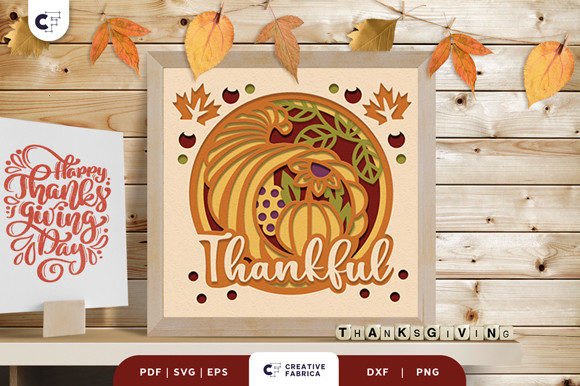 Autumn Cornucopias 3D Shadow Box: A Unique Thanksgiving Decoration