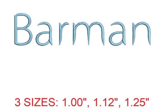 Barman Embroidery Font: A Stylish Addition to Your Creative Toolkit