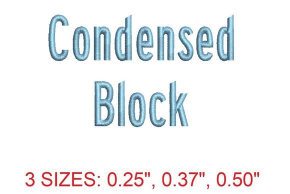 Condensed Block Embroidery Font: Bold, Versatile, and Impactful