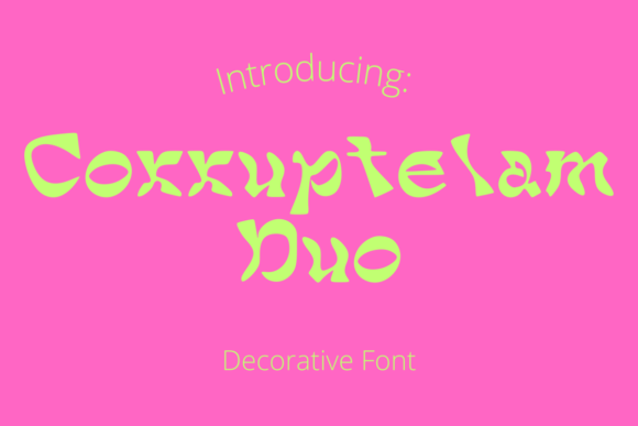 Corruptelam Duo: Modern Design for Creative Projects
