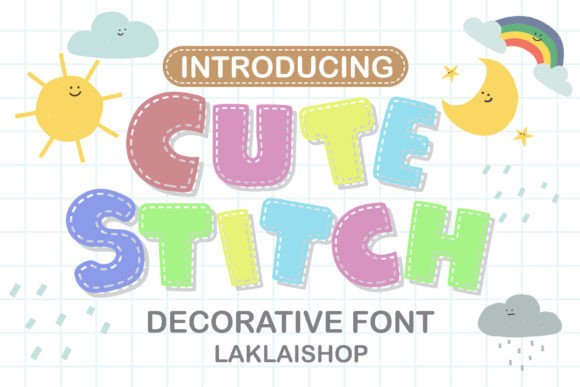 Cute Stitch in Creative Design: A Fun and Functional Font Choice