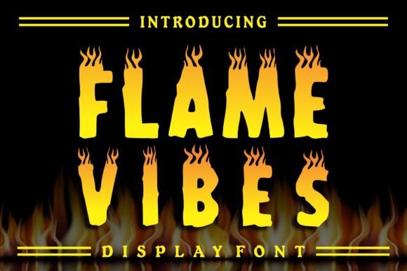 Flame Vibes: A Bold, Creative Font for Eye-Catching Designs