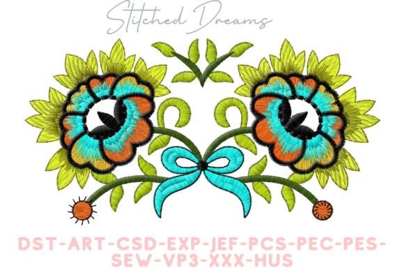 Flowers Digital Embroidery Design: A Beautiful Fusion of Art and Technology