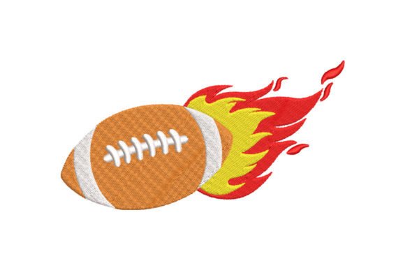 Football and Fire Embroidery