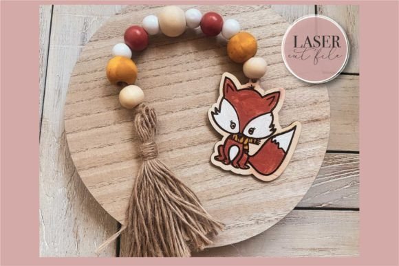 Fox Beaded Garland Tag Cut File: A Creative Addition to Your Crafting Projects