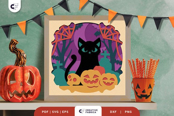Halloween Black Cat Shadow Box SVG: A Creative Halloween Decoration Guide