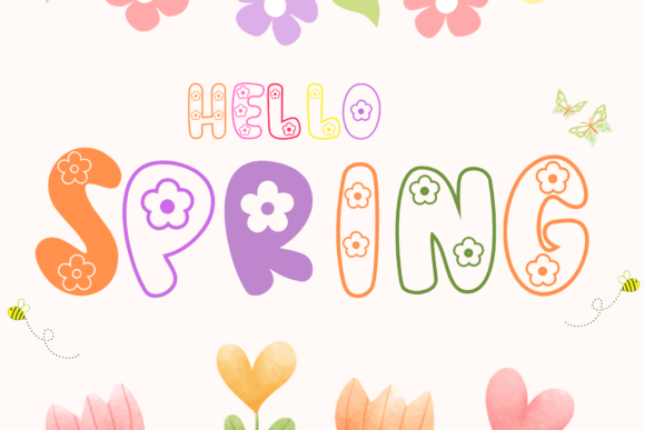 Hello Spring: A Floral Font for Creative Expression