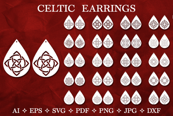 Laser Cut Celtic Knot Earrings SVG