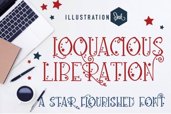 Loquacious Liberation: A Stylish Font for Creative Expression