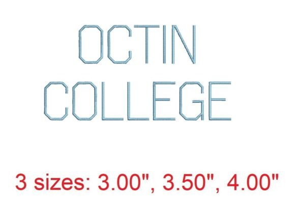 Octin College Light Embroidery Font
