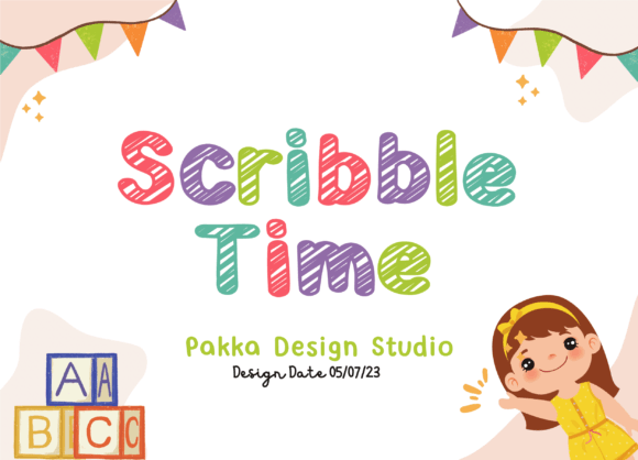 Scribble Time: A Playful Font for Kids' Celebrations