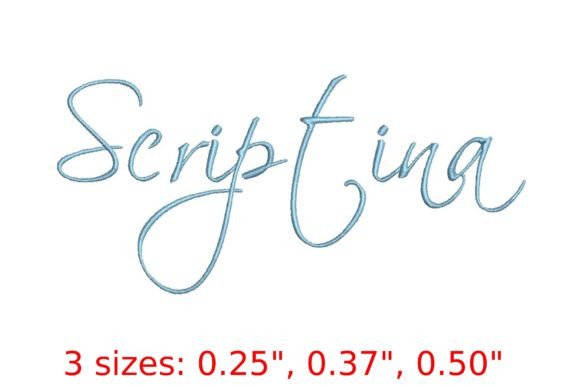 Scriptina Embroidery Font