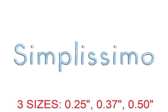 Simplissimo Medium Embroidery Font