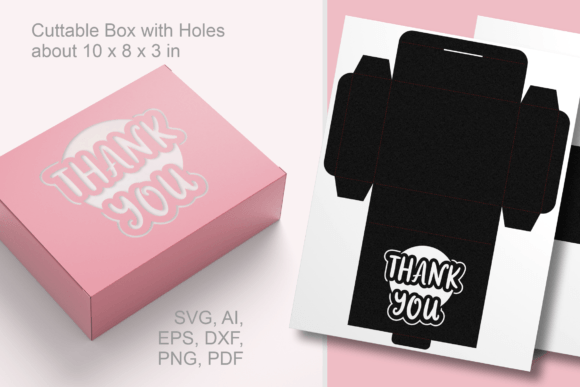 Thank You and Circle Rectangular Box SVG