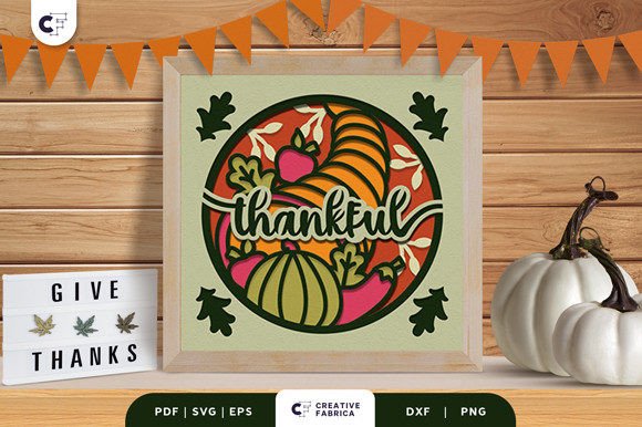 Thanksgiving Cornucopias 3D Light Box