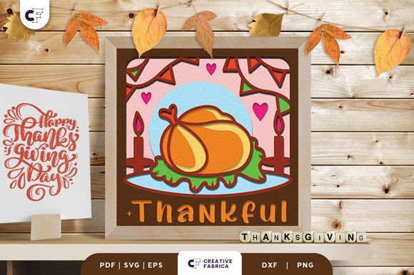 Thanksgiving Roasted Turkey Shadow Box