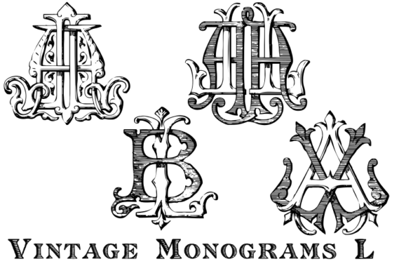 Vintage Monograms L: Elegant Typography for Timeless Design
