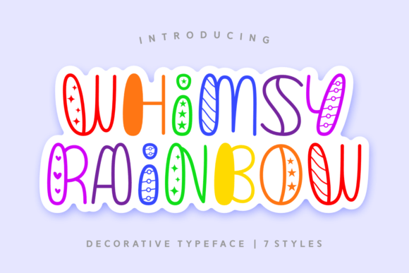Whimsy Rainbow: A Splash of Magic in Typography