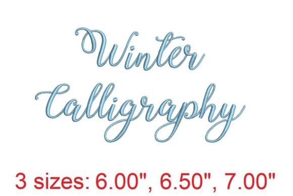 Winter Calligraphy: A Touch of Elegance for Your Embroidery Projects
